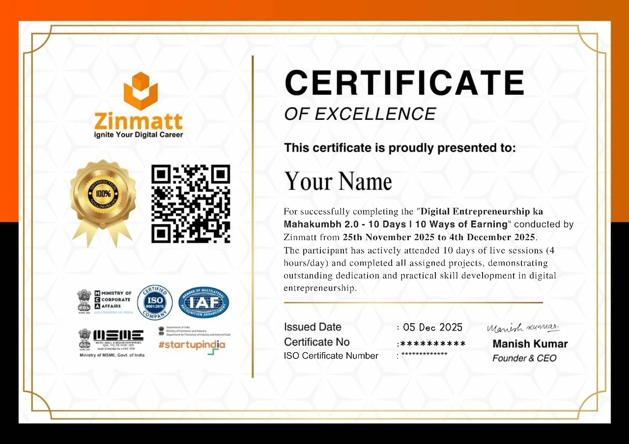 Gov. Approved Certificate