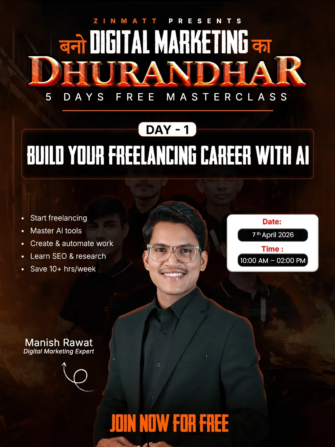 Day 1 – Dhuranadhar Masterclass Poster