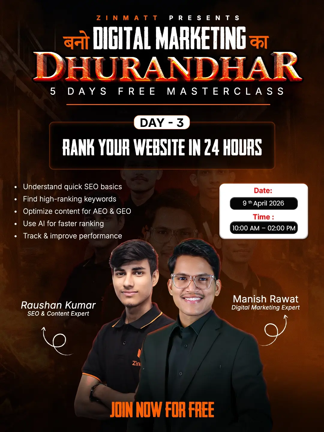 Day 3 – Dhuranadhar Masterclass Poster